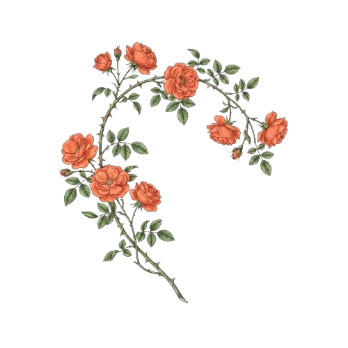 嫣紅色花株