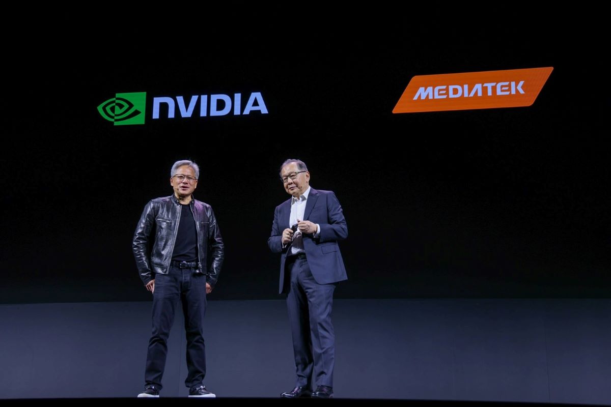 NVIDIA 執行長黃仁勳與聯發科副董事長暨執行長蔡力行同台